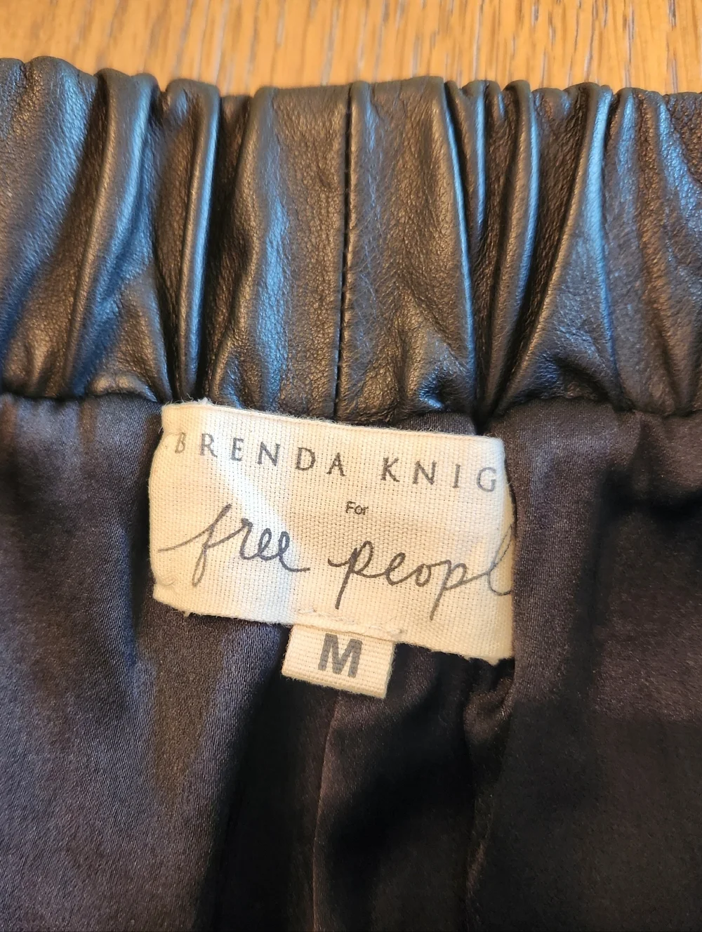 Brenda Knight For Free People 100% Lambskin Leather Studded Shorts Size M